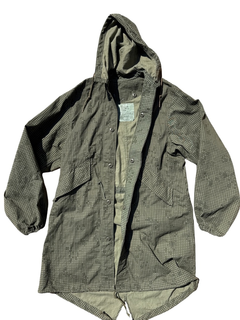 Vintage 80’s US Military Night Desert Camo Fishtail Parka Size Small Mens/Unisex